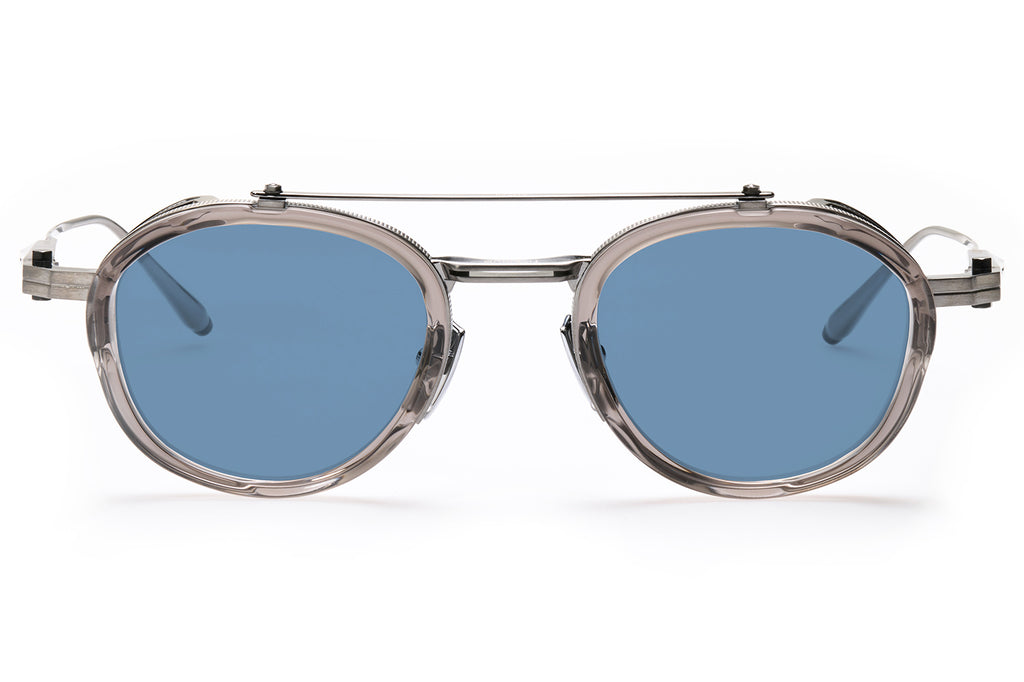 Akoni - Infinity Sunglasses Brushed Black Palladium & Black Rhodium with Dusty Blue Lenses