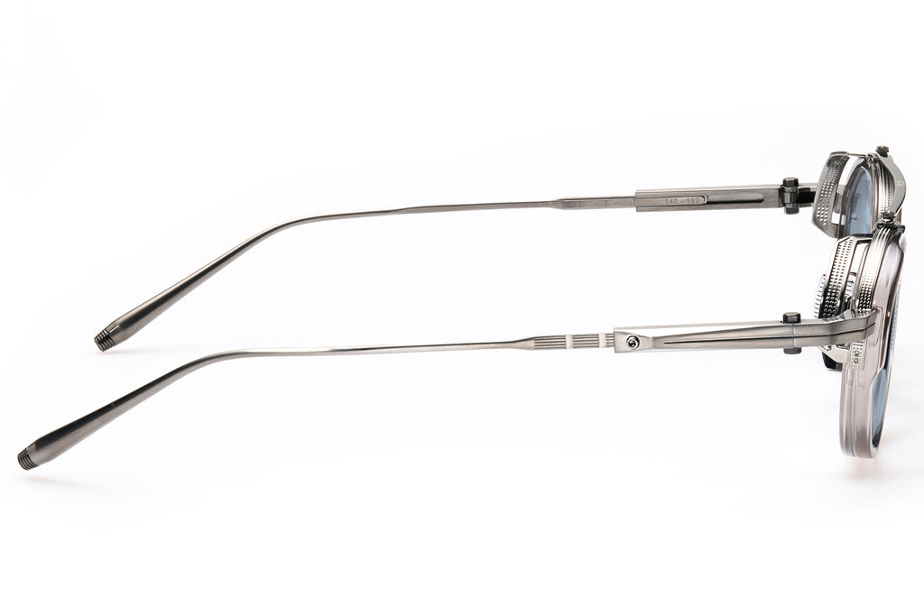 Akoni - Infinity Sunglasses Brushed Black Palladium & Black Rhodium with Dusty Blue Lenses