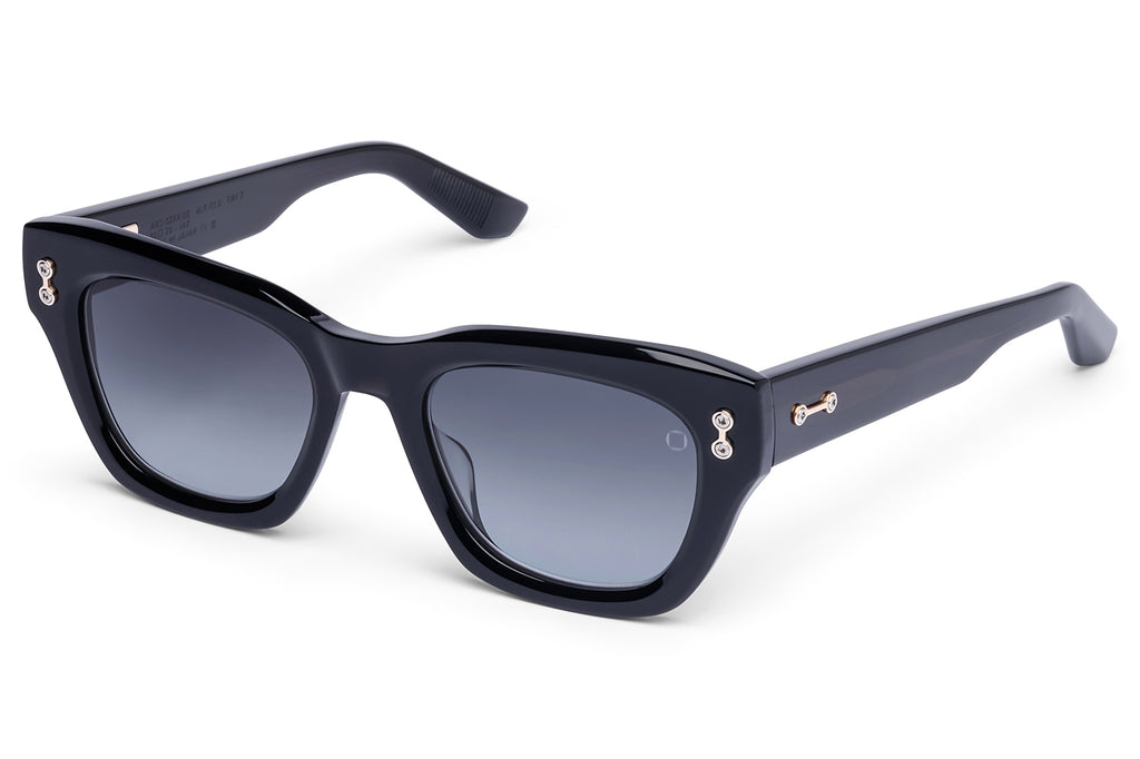Akoni - Nebula Sunglasses Crystal Black & 12k Gold with Dark Grey to Light Grey Lenses