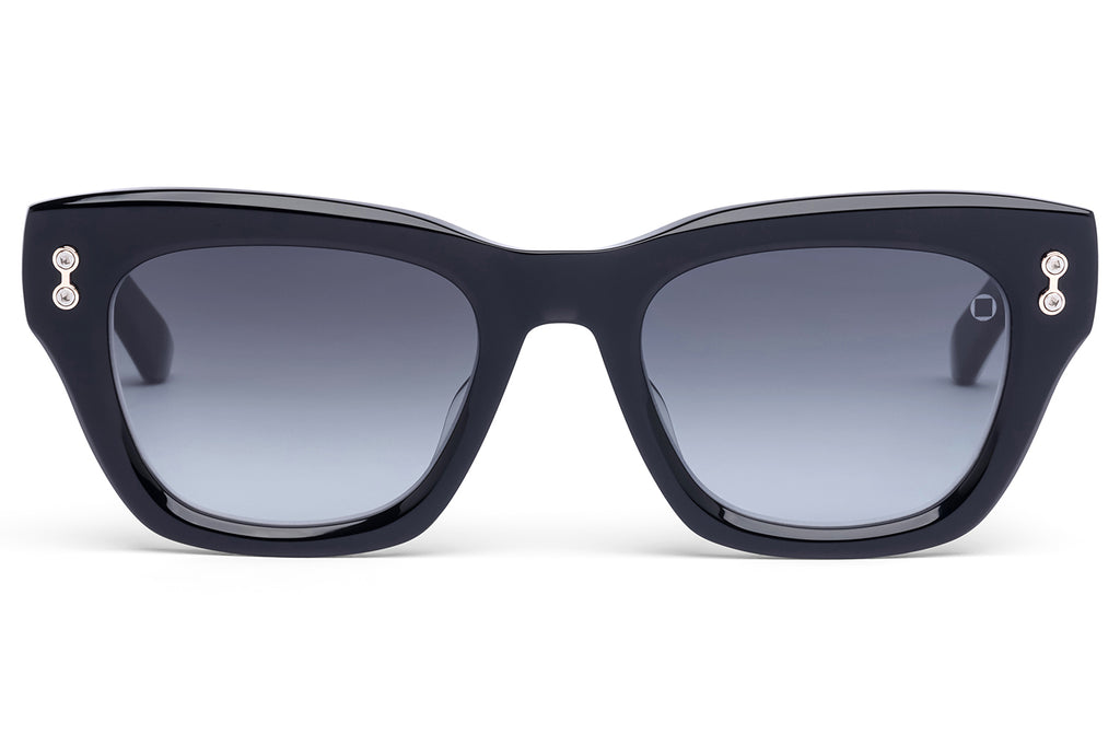 Akoni - Nebula Sunglasses Crystal Black & 12k Gold with Dark Grey to Light Grey Lenses