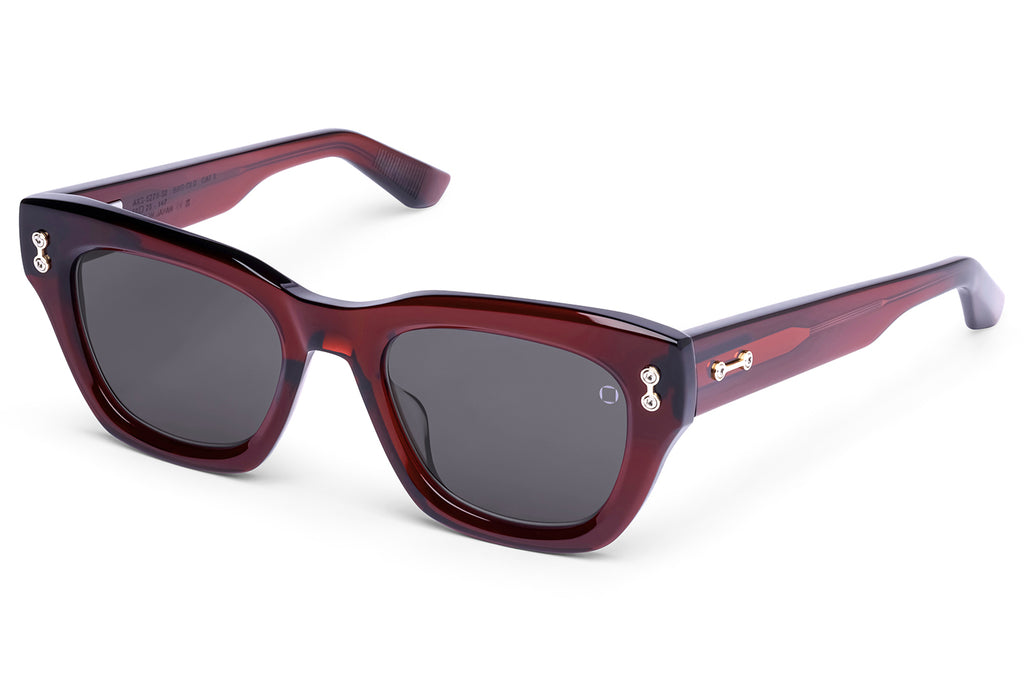 Akoni - Nebula Sunglasses Crystal Bordeaux & 12k Gold with Dark Grey Lenses