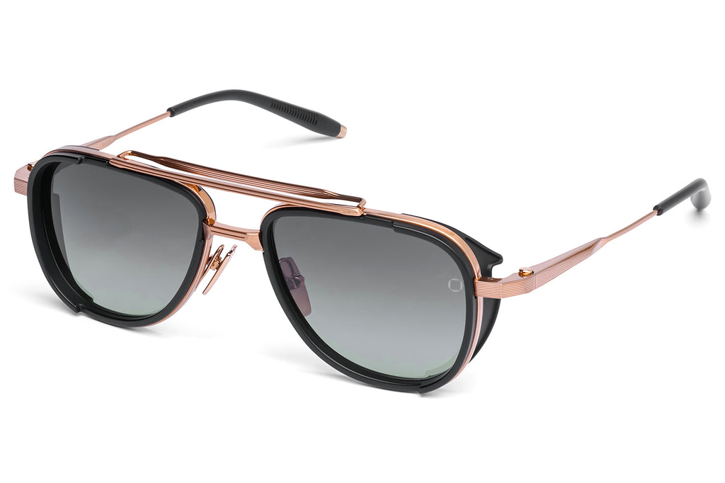 Akoni - Spitzer Sunglasses Brushed Rose Gold & Matte Black with Grey Gradient Lenses