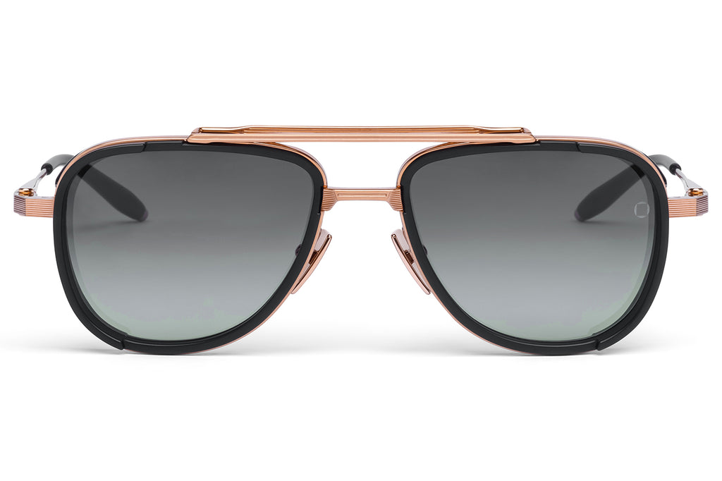 Akoni - Spitzer Sunglasses Brushed Rose Gold & Matte Black with Grey Gradient Lenses