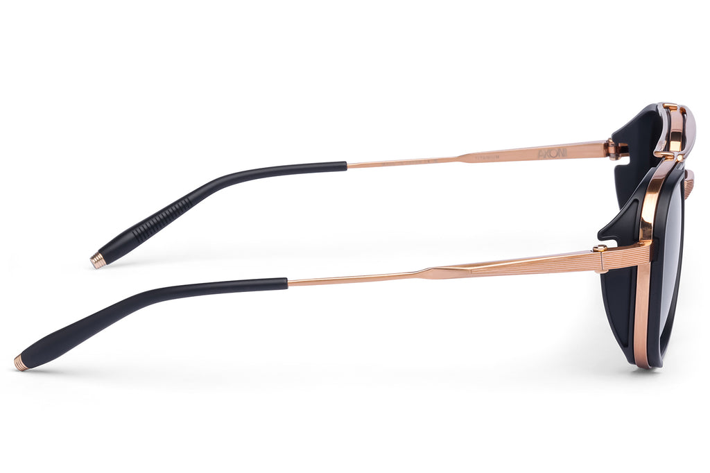 Akoni - Spitzer Sunglasses Brushed Rose Gold & Matte Black with Grey Gradient Lenses