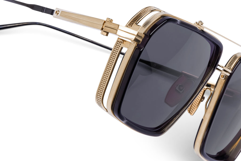 Akoni - Tiros Sunglasses Bushed 12k Gold & Crystal Black with Dark Grey Lenses