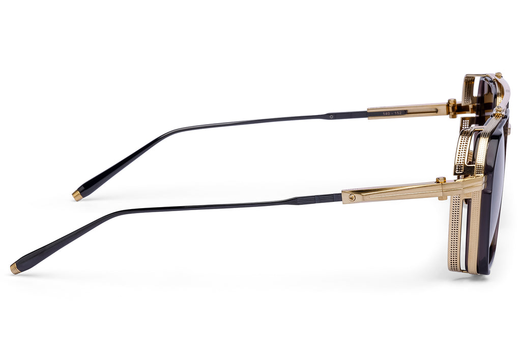 Akoni - Tiros Sunglasses Bushed 12k Gold & Crystal Black with Dark Grey Lenses