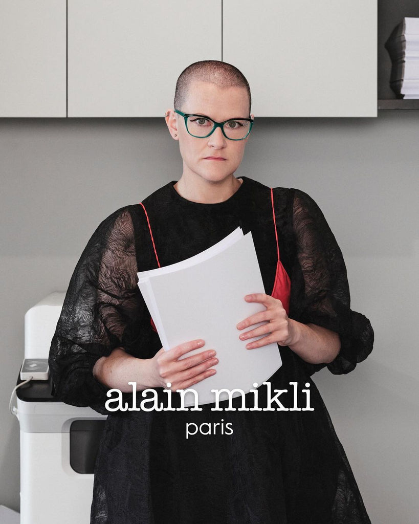 Alain Mikli - A03502 Eyeglasses Transparent Teal/Noir Nacre