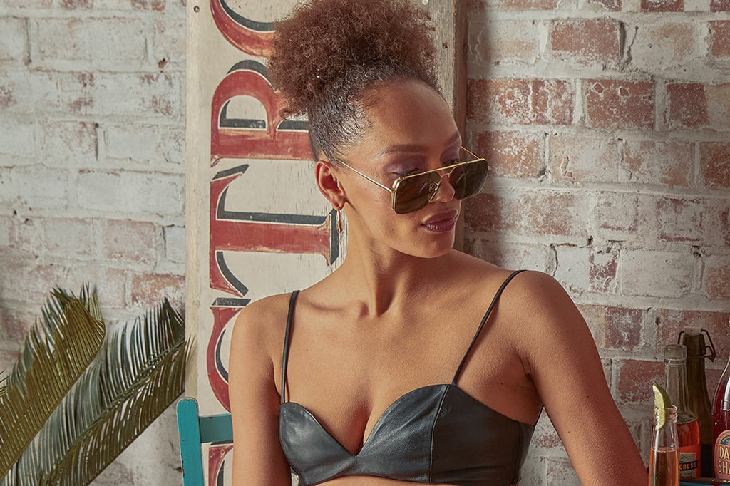 Linda Farrow - Asher Sunglasses Yellow Gold (C1)