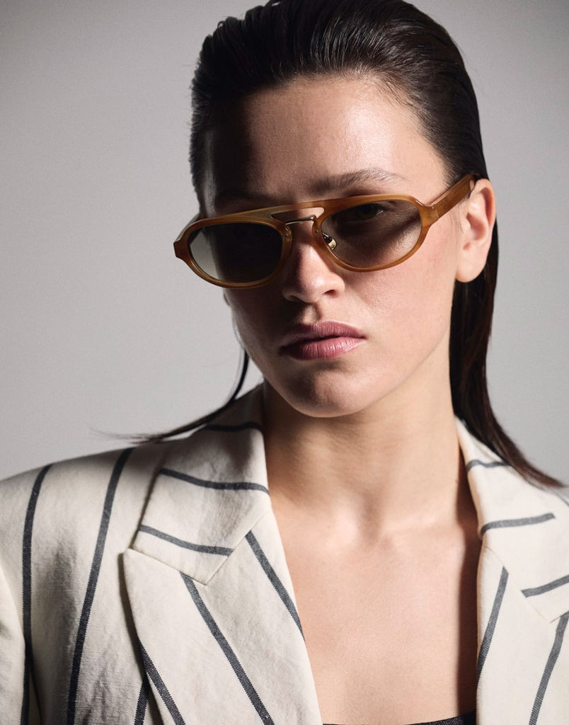 Brunello Cucinelli® BC4008S Sunglasses - Luxury Eyewear Honey Havana