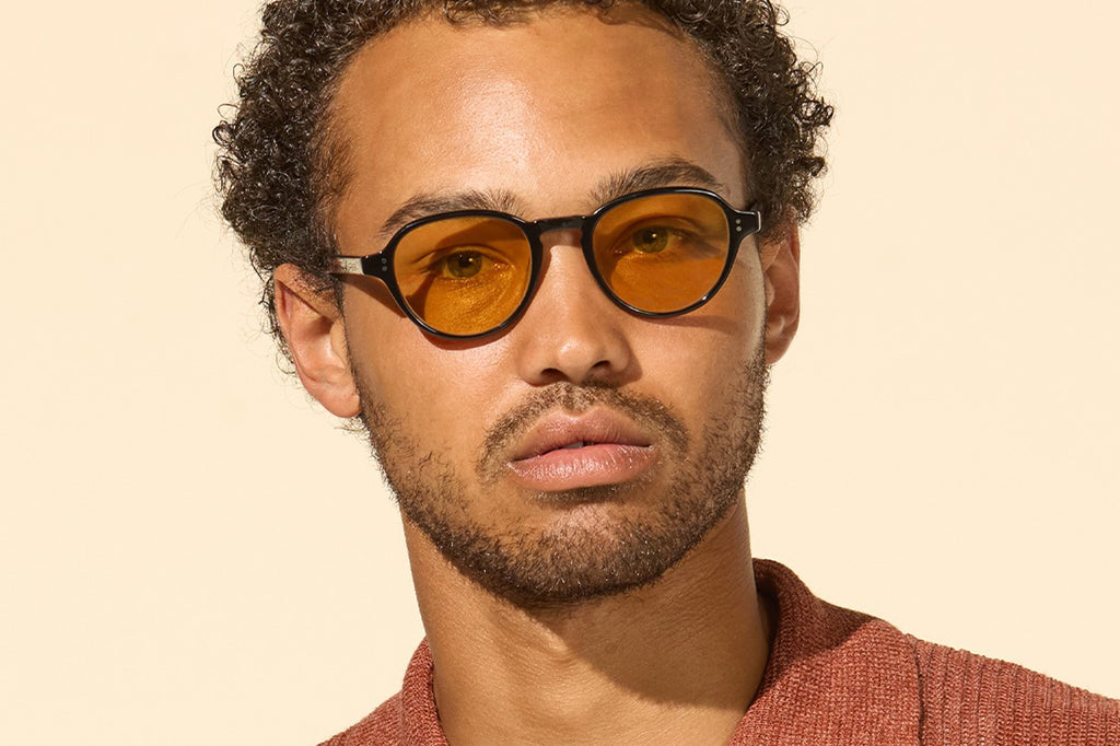 Garrett Leight - Casillas Sunglasses Black with Semi-Flat Pure Grey Lenses