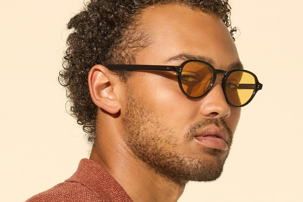 Garrett Leight - Casillas Sunglasses Black with Semi-Flat Pure Grey Lenses