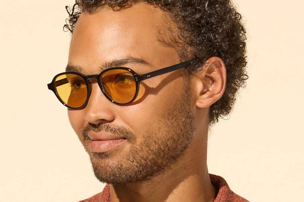 Garrett Leight - Casillas Sunglasses Black with Semi-Flat Pure Grey Lenses