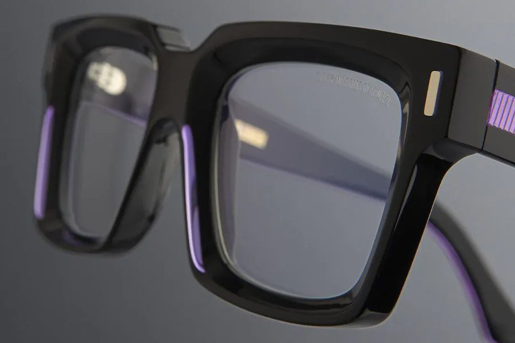 Cutler & Gross - 1386 Eyeglasses Purple on Black