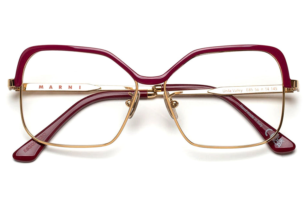 Marni® - Unila Valley Eyeglasses Burgundy/Gold