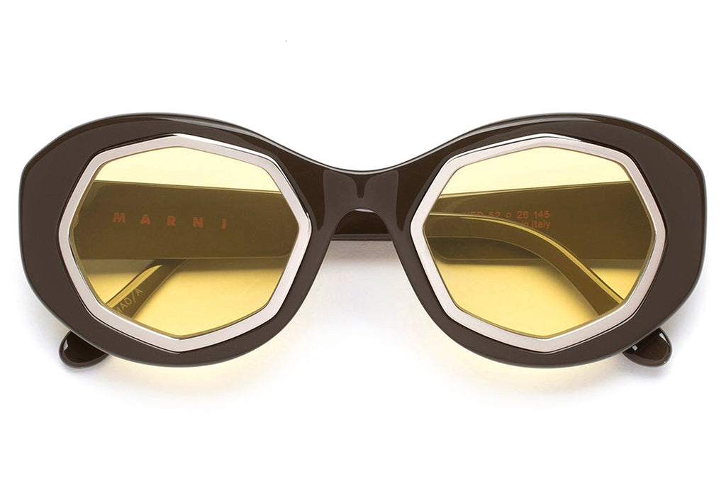Marni® - Mount Bromo Sunglasses Brown/Silver