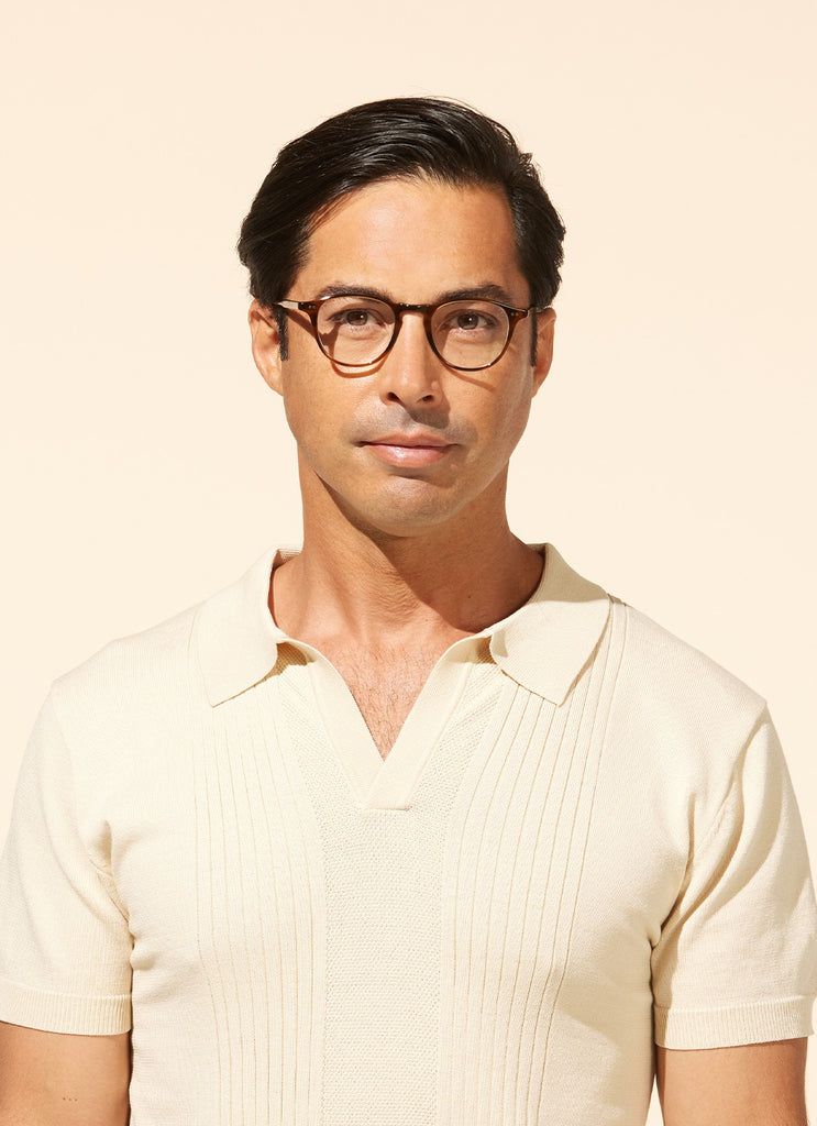 Garrett Leight - Hampton Eyeglasses Spotted Brown Shell
