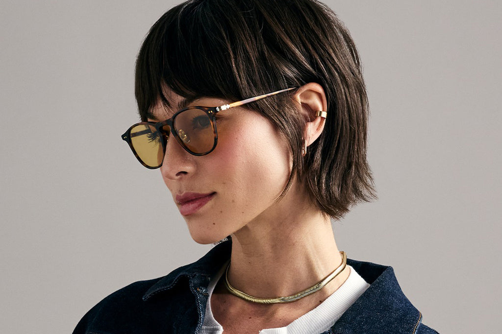 Garrett Leight - Hampton J Sunglasses Autumn Tortoise with Pure Maple Lenses