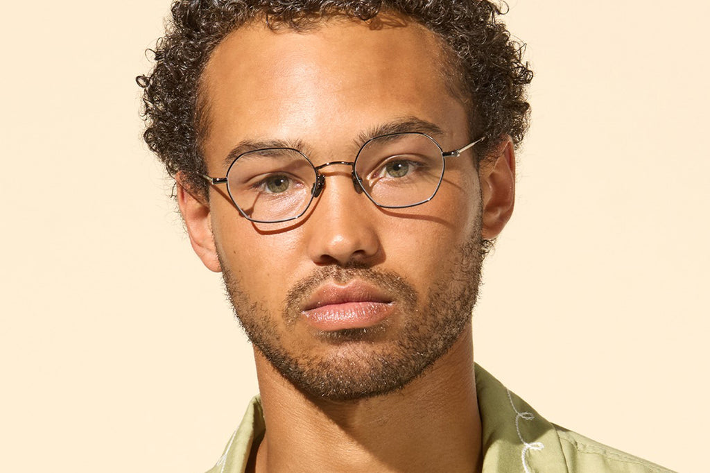 Garrett Leight - Kaiser Eyeglasses Gunmetal-Agate Tortoise