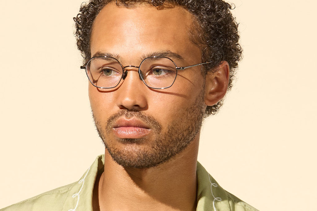 Garrett Leight - Kaiser Eyeglasses Gunmetal-Agate Tortoise