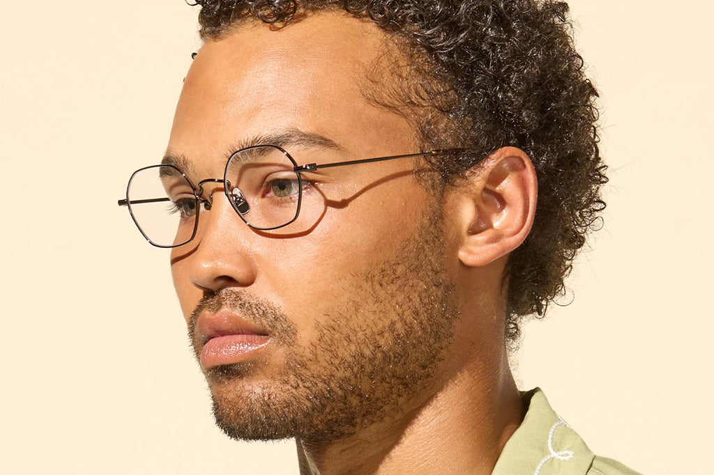 Garrett Leight - Kaiser Eyeglasses Gunmetal-Agate Tortoise