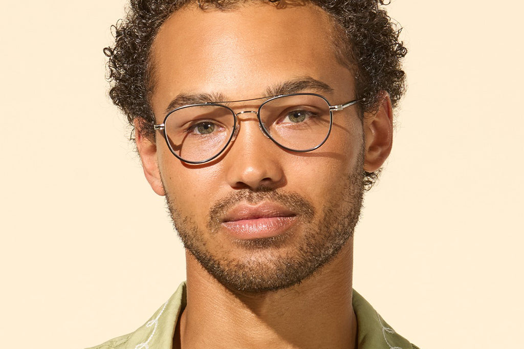 Garrett Leight - Linnie Eyeglasses Matte Black-Silver