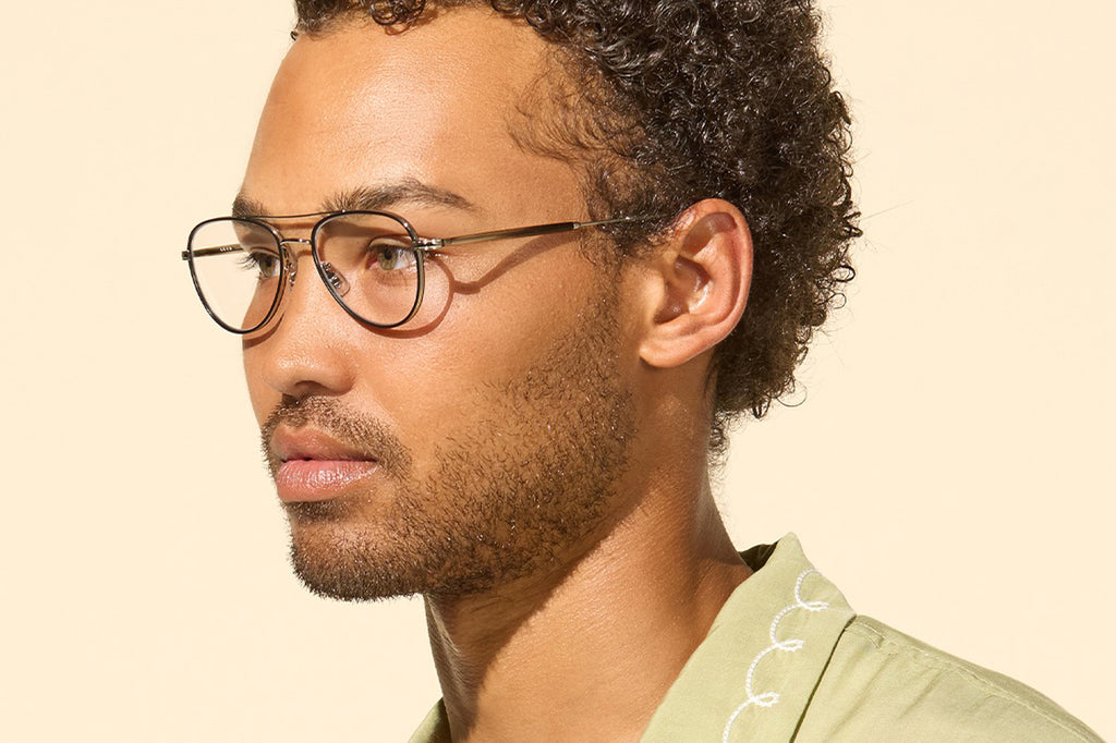 Garrett Leight - Linnie Eyeglasses Matte Black-Silver