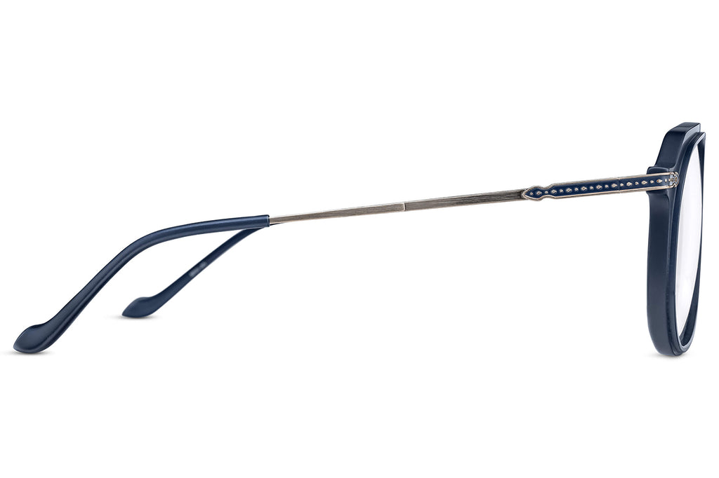 Matsuda - M2073 Eyeglasses Matte Navy - Antique Silver