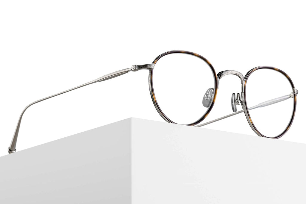 Matsuda - M3085 Eyeglasses Brushed Silver - Khaki Tortoise