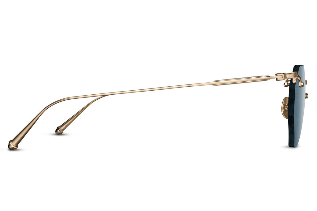 Matsuda - M3104-B Sunglasses Brushed Gold with Blue Grey Lenses