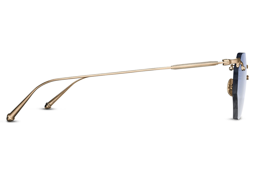 Matsuda - M3104-B Sunglasses Brushed Gold with Café Blue Gradient Lenses