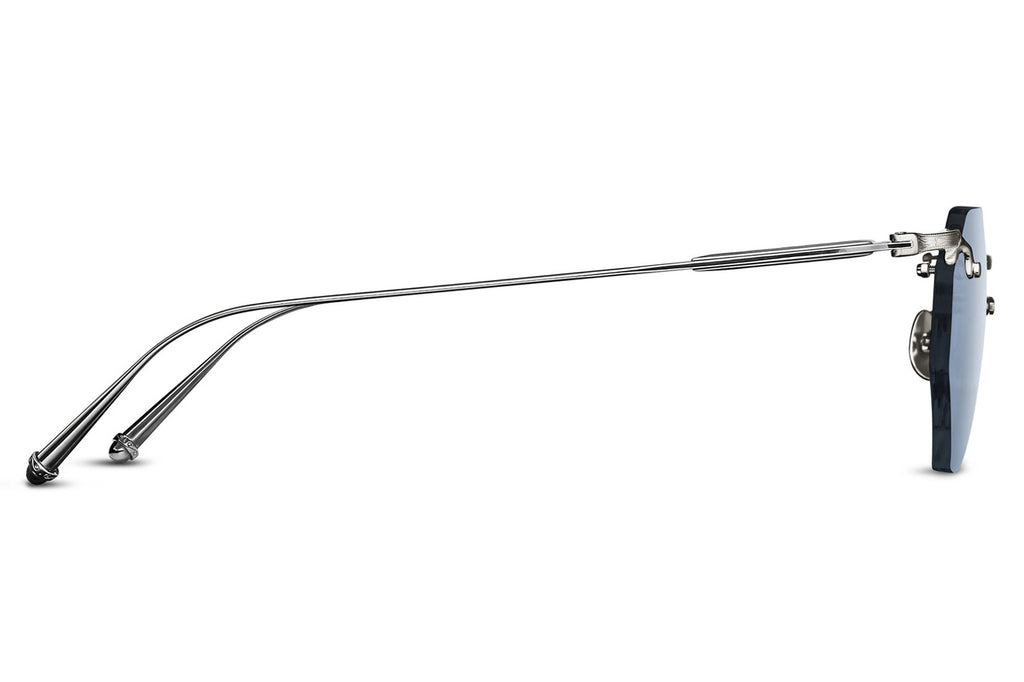 Matsuda - M3104-B Sunglasses Palladium White with Cobalt Blue Lenses