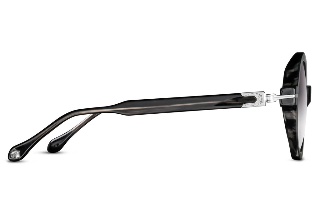 Matsuda - M2059 Sunglasses Black Stripe - Brushed Silver