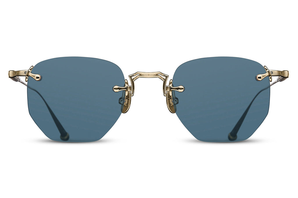 Matsuda - M3104-A Sunglasses Brushed Gold with Blue Grey Lenses