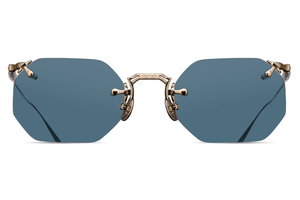 Matsuda - M3104-B Sunglasses Brushed Gold with Blue Grey Lenses