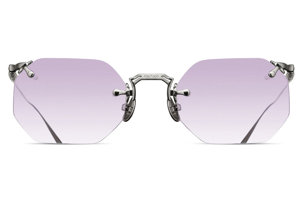 Matsuda - M3104-B Sunglasses Palladium White with Café Violet Gradient Lenses