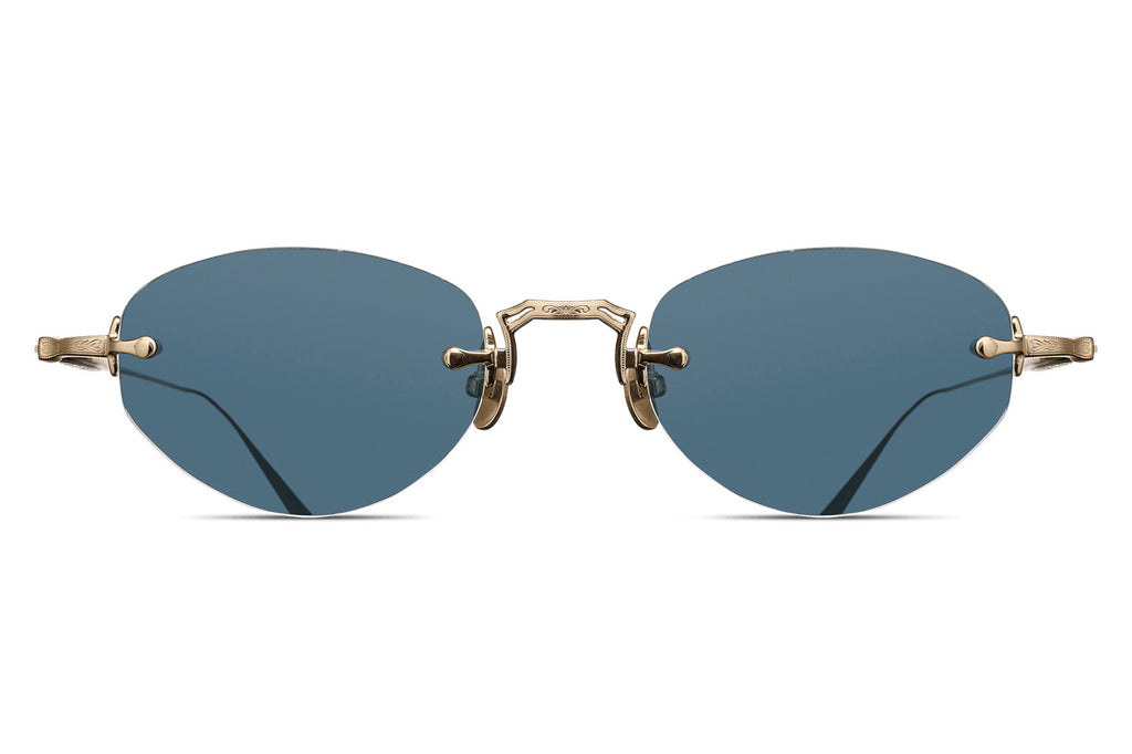 Matsuda - M3105-E Sunglasses Brushed Gold with Blue Grey Lenses