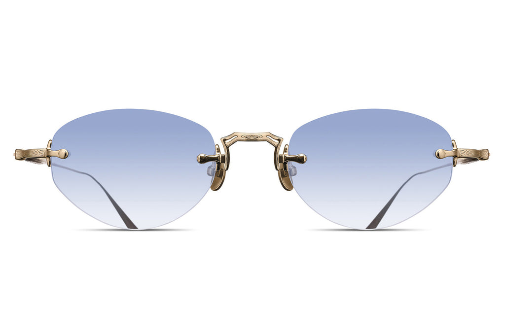 Matsuda - M3105-E Sunglasses Brushed Gold with Café Blue Gradient Lenses