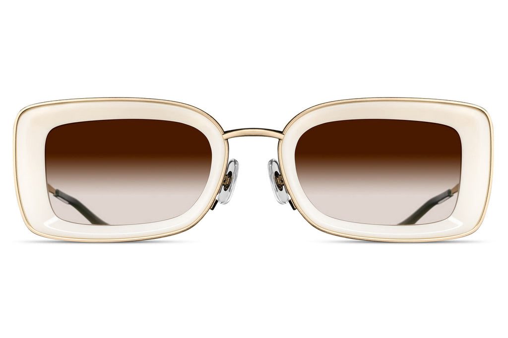 Matsuda - M3124 Sunglasses Brushed Gold - Milk White