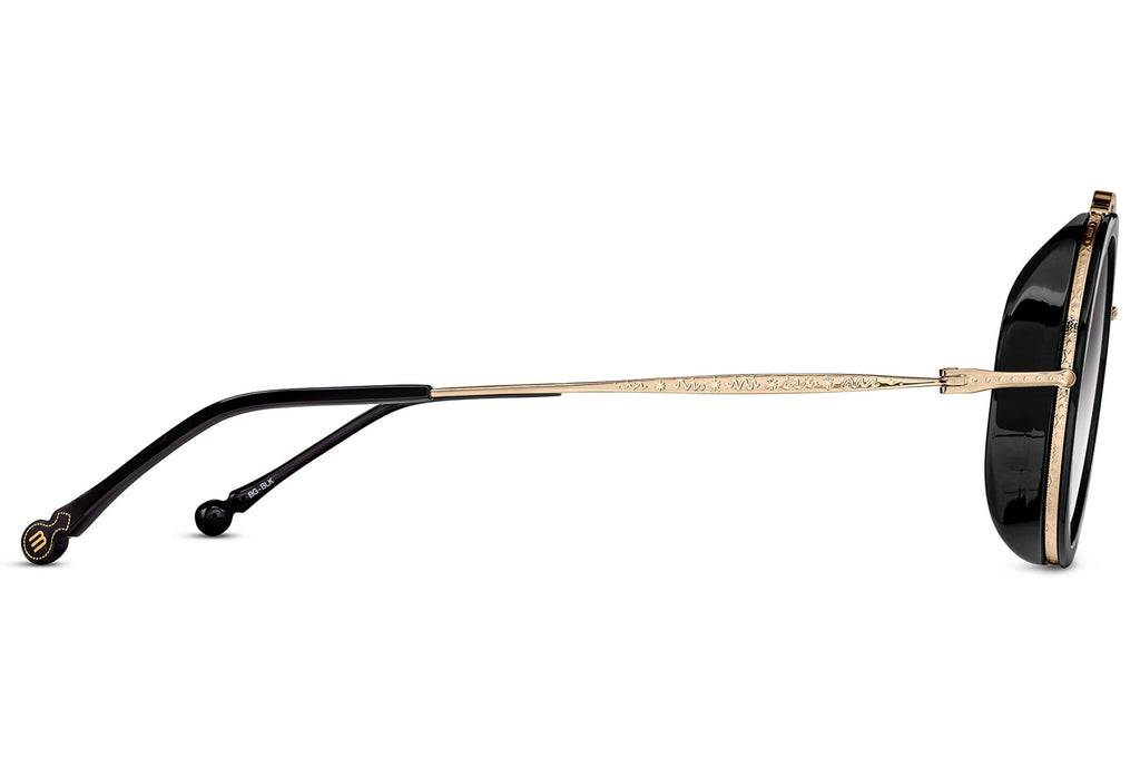 Matsuda - M3155 Sunglasses Brushed Gold - Black