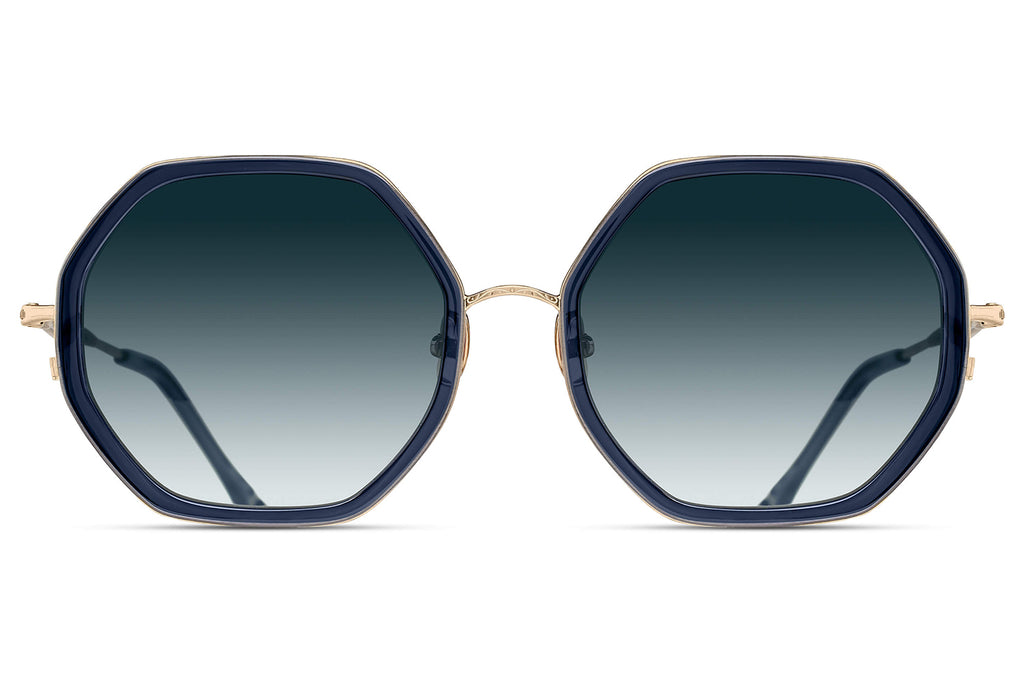 Matsuda - M3162 Sunglasses Brushed Gold - Dark Navy Crystal