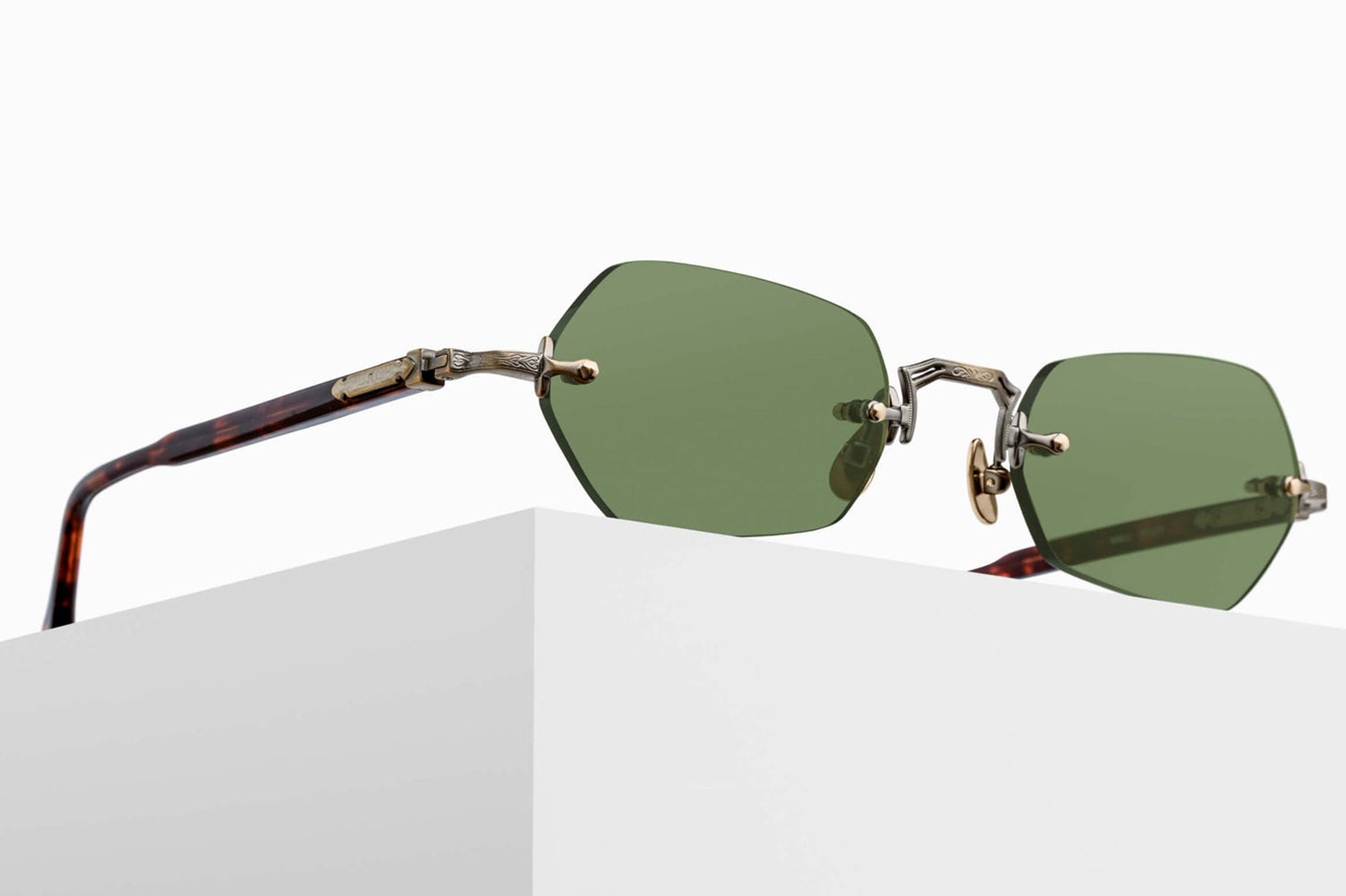 matsuda サングラス Matsuda - M5011 Rimless Hexagonal Sunglasses | Handmade in Japan