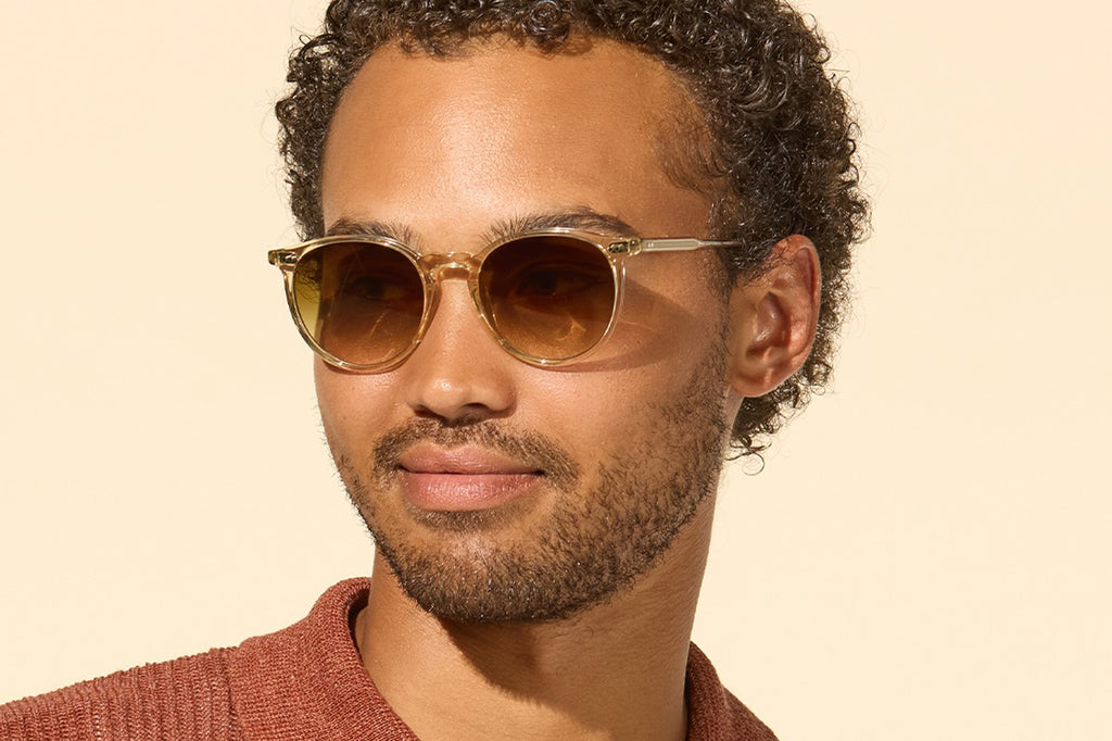 Garrett Leight - Morningside Sunglasses Champagne with Semi-Flat Olive Gradient Lenses