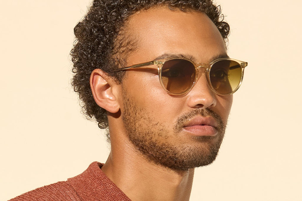 Garrett Leight - Morningside Sunglasses Champagne with Semi-Flat Olive Gradient Lenses