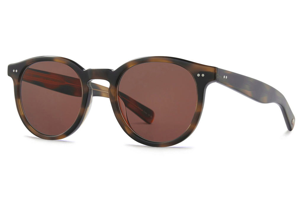Garrett Leight -Morningside X Sunglasses Spotted Brown Shell with Auburn Lenses