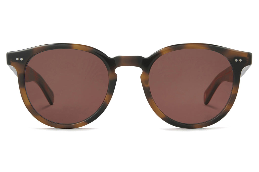 Garrett Leight -Morningside X Sunglasses Spotted Brown Shell with Auburn Lenses