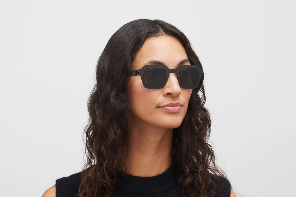 MYKITA - Mott Sunglasses Black with Dark Grey Solid Lenses