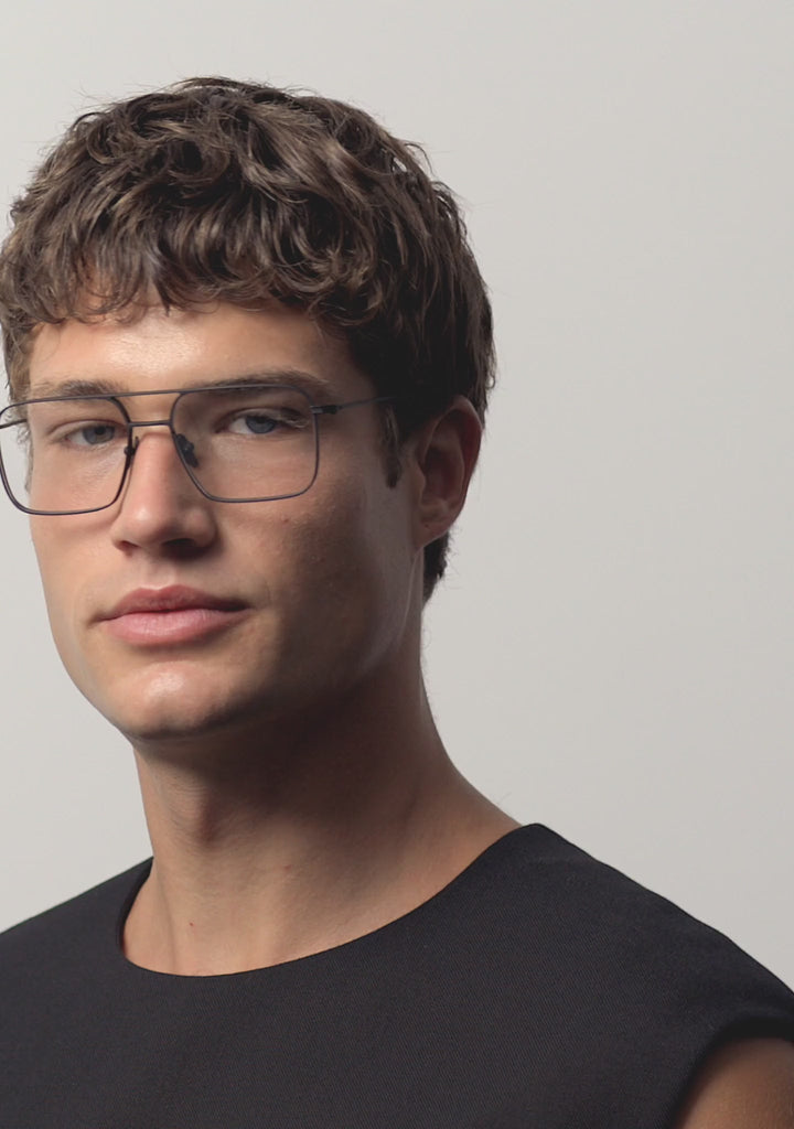 Kaleos Eyehunters - Munger M Eyeglasses Matte Black