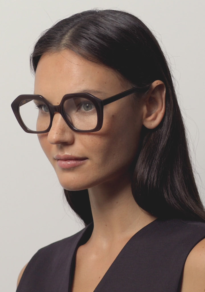 Kaleos Eyehunters - Benzakour Eyeglasses Translucent Dark Brown