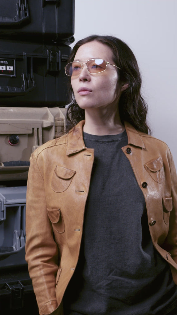 AKILA® Eyewear - Mal Sunglasses Gold w/ Peach Lenses