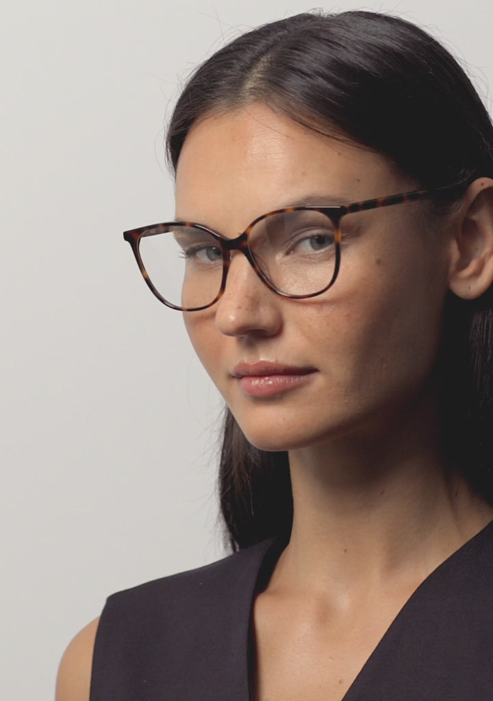 Kaleos Eyehunters - Lardi Eyeglasses Brown Havana